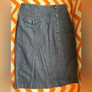 Stylish Denim Skirt with Button Detail